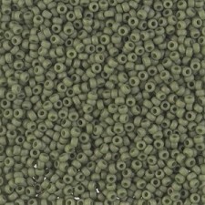 Miyuki rocailles Perlen 11/0 - Matted opaque olive 11-2318